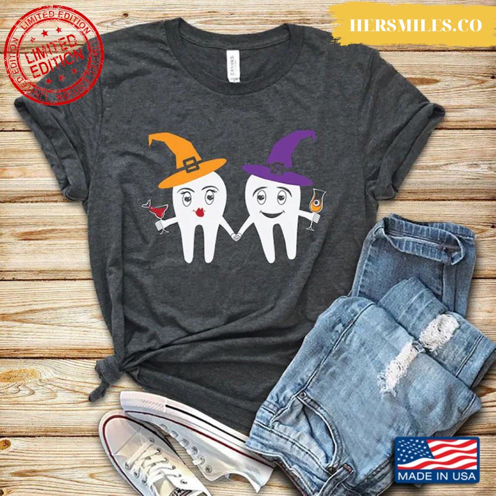 Dentist Funny Teeth With Witch Hats for Halloween Shirt