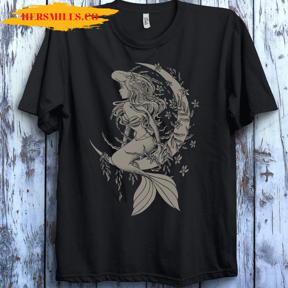 Disney Little Mermaid Ariel Tattoo Style Portrait T-Shirt