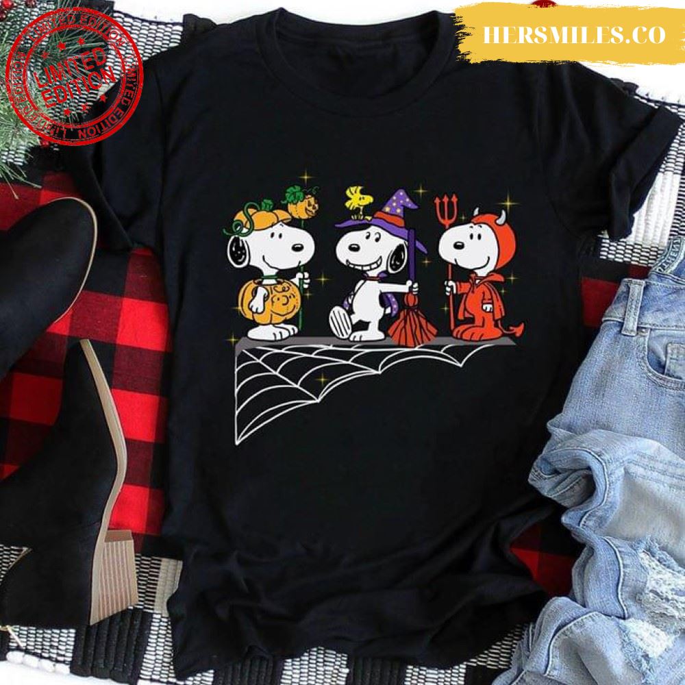 Funny Snoopy Witch Woodstock T-Shirt