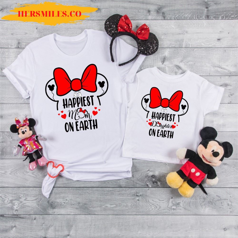 Happiest Kid Mom Dad on Earth Disney Shirt
