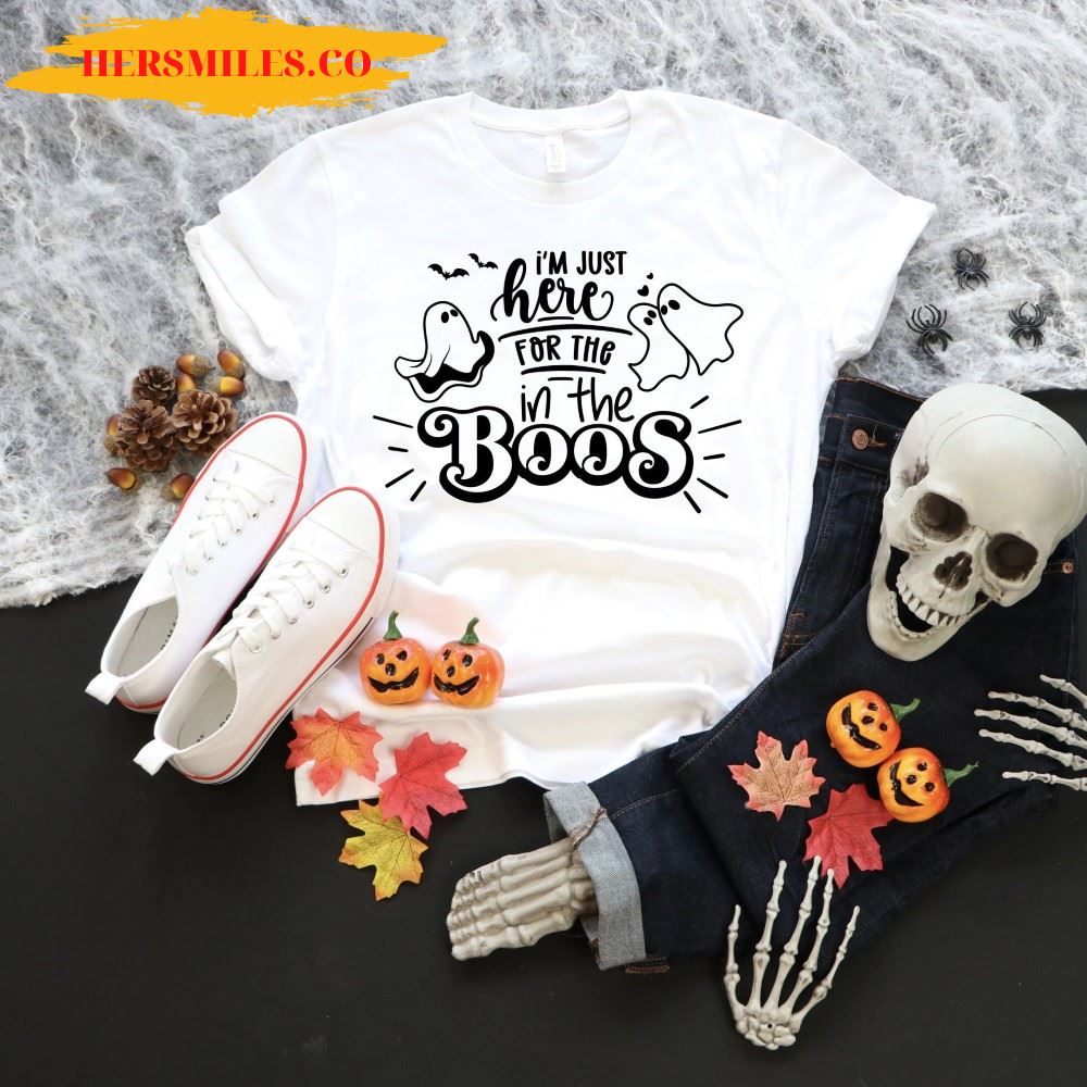 Here for the Boos, I am Here For The Drinks, Funny Halloween Shirts