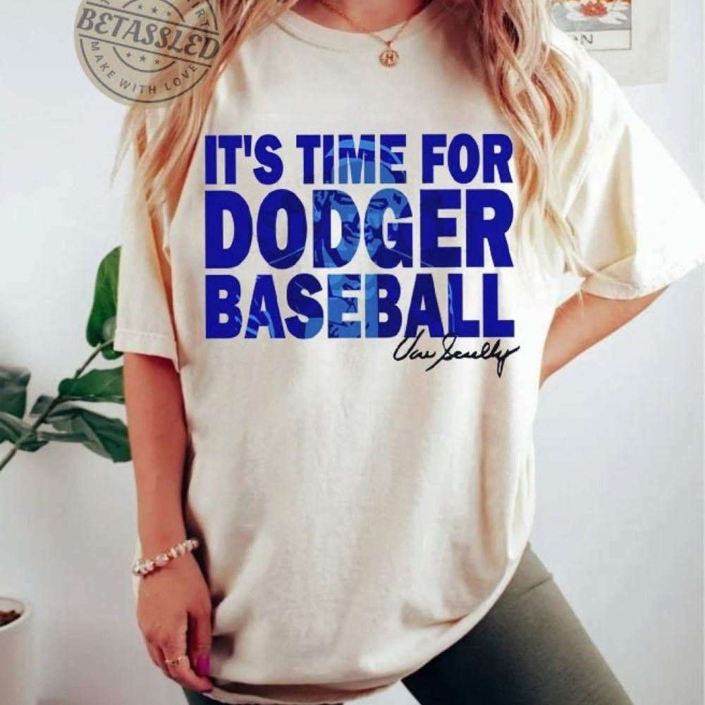 It's Time For Dodgers Baseball Vin Scully Voice T-Shirt