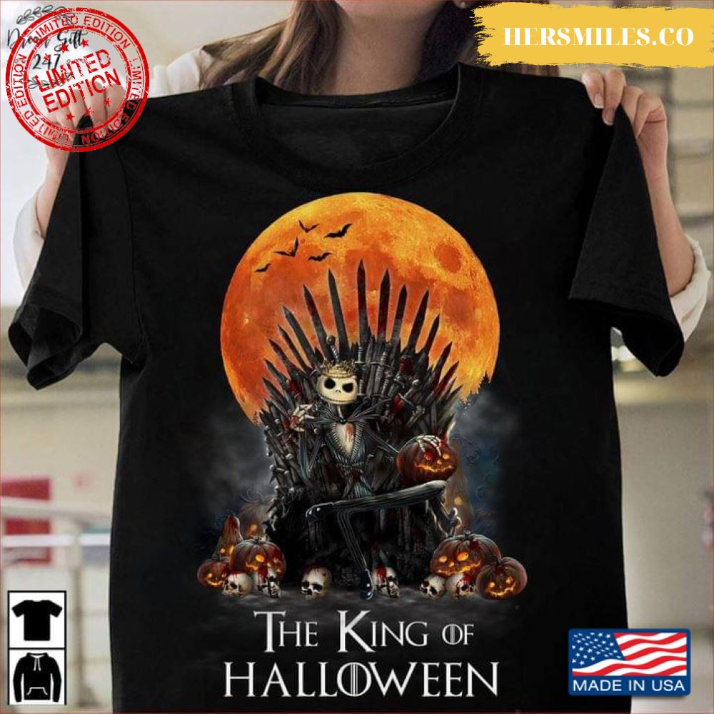 Jack Skellington On Iron Throne The King Of Halloween T-Shirt