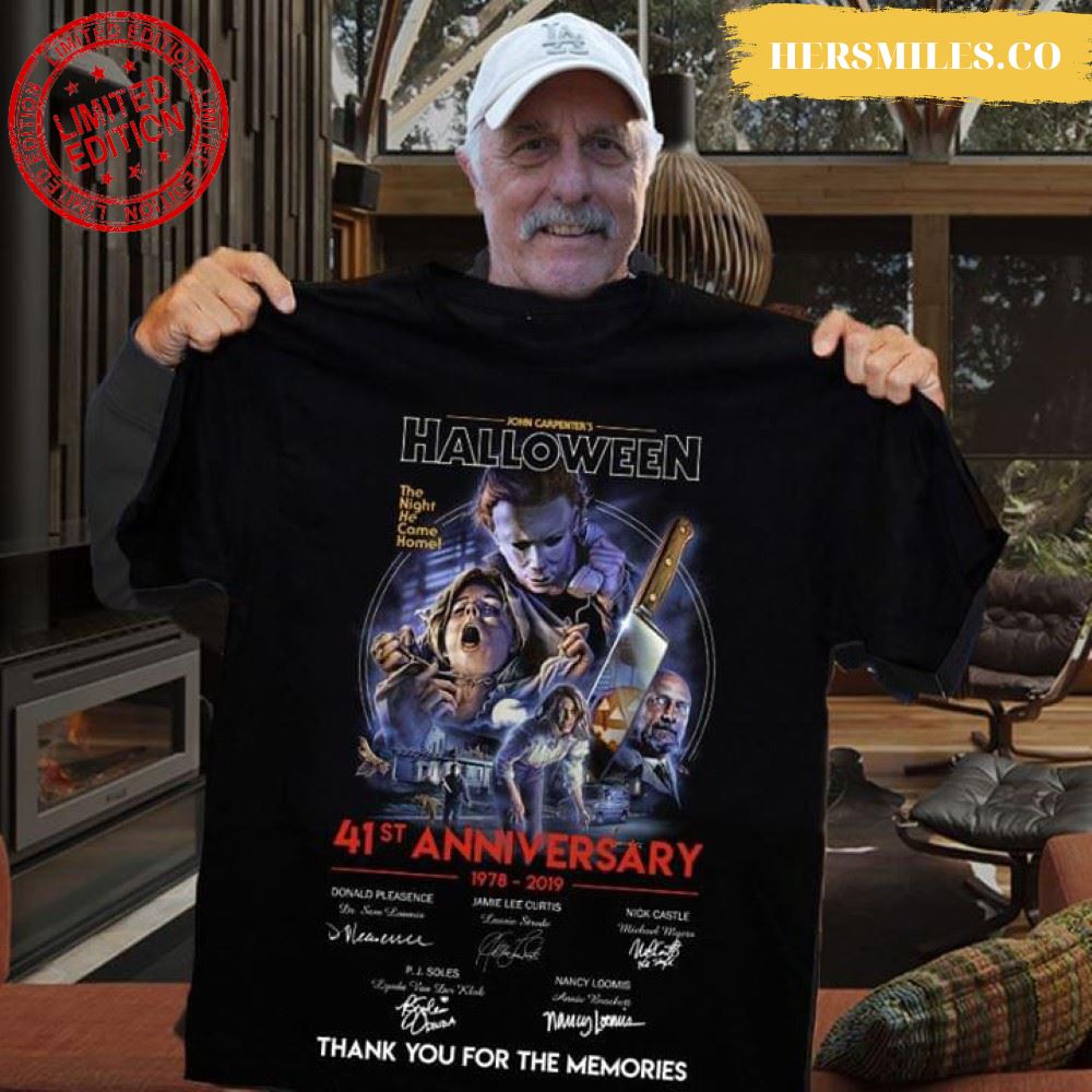 John Carpenter Halloween The Night He Came Home 41st Anniversary Thank You For The Memories T-Shirt