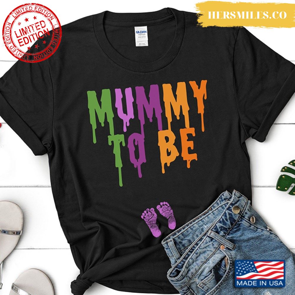 Mummy To Be Baby Feet Pregnancy Announcement for Halloween Shirt