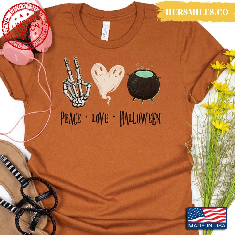 Peace Love Halloween Shirt