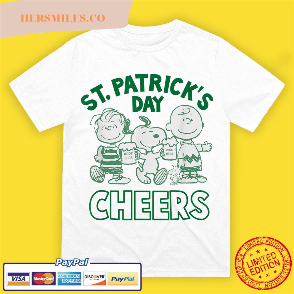 Peanuts Snoopy St. Patrick’s Charlie Brown Cheers T-Shirt