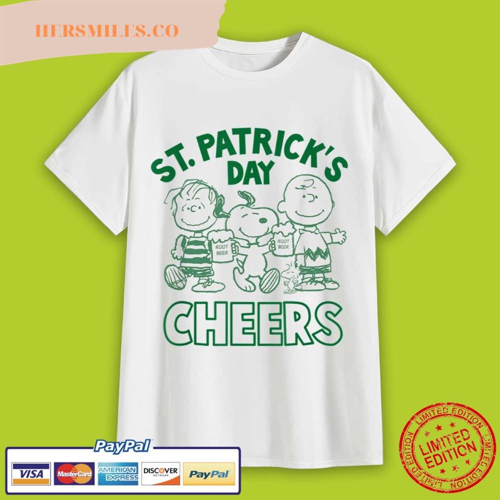 Peanuts Snoopy St. Patrick’s Charlie Brown Cheers T-Shirt