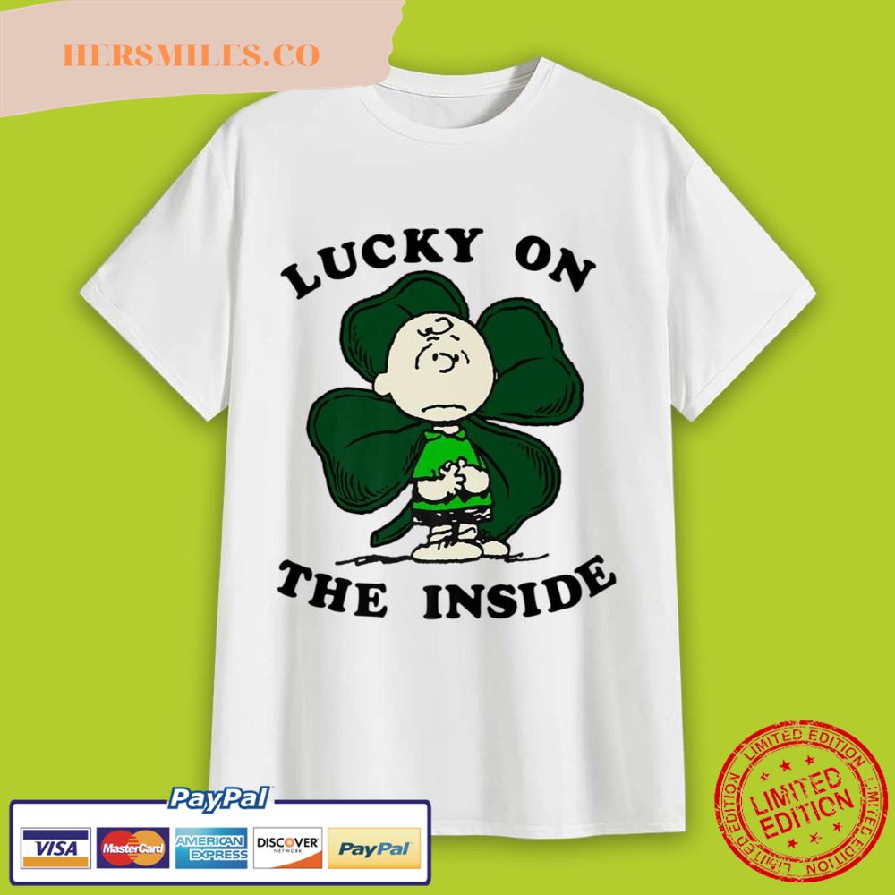 Peanuts St. Patrick Charlie Brown Lucky Inside Premium T-Shirt