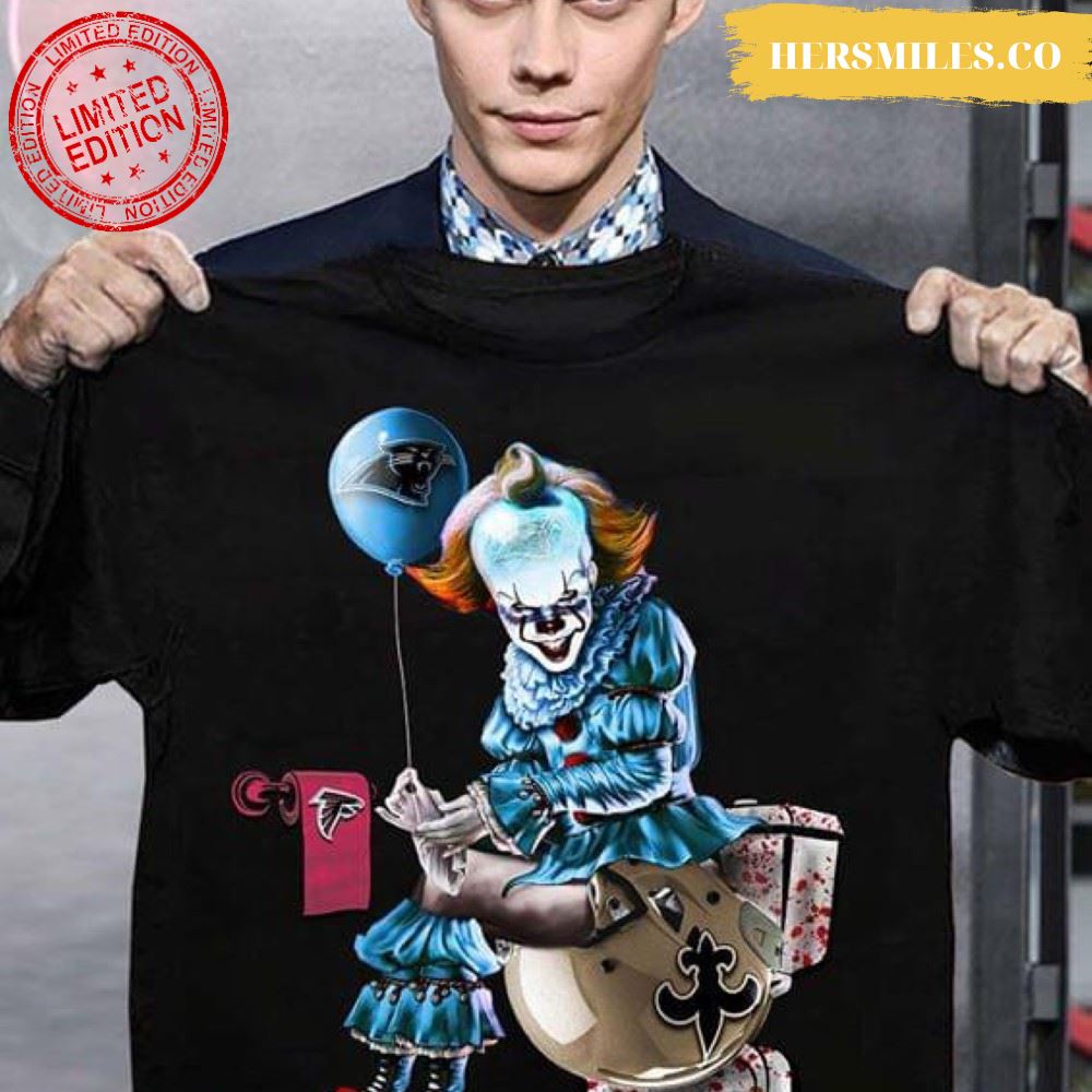 Pennywise Carolina Panthers New Orleans Saints Atlanta Falcons Tampa Bay Buccaneers Toilet T-Shirt