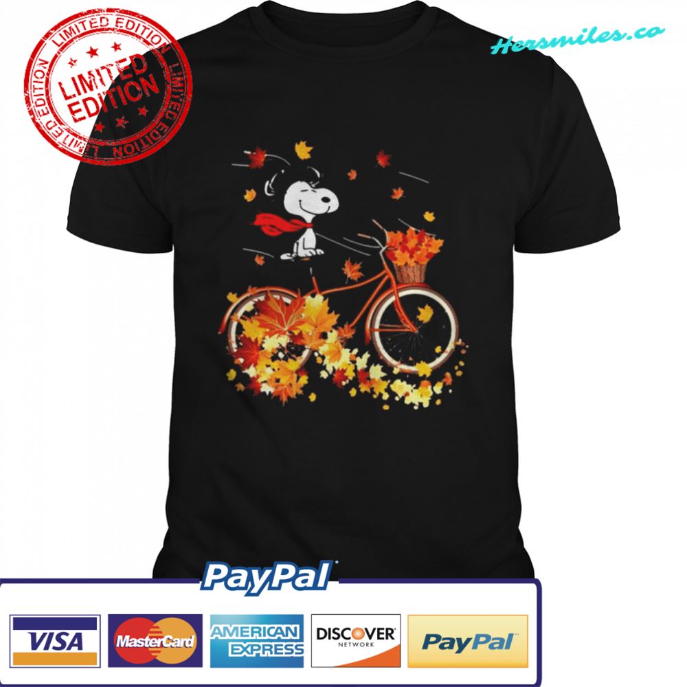 Snoopy Dog Autumn Mapple Leaves shirt