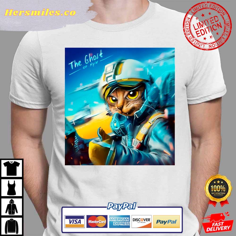 The Ghost of Kyiv Cat Support Ukraine T-Shirt