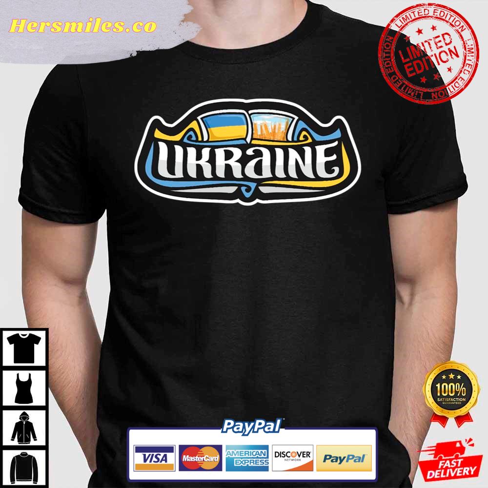 Ukraine Flag Travel Souvenir Sticker Logo Support Ukraine T-Shirt
