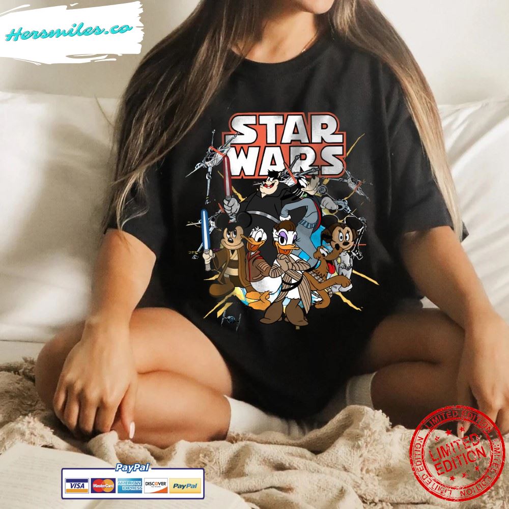 Vintage Disney Star Wars Shirts, Mickey Star Wars, Star Wars Disney Characters, Star Wars matching, Star Wars Theme, Disney vacation shirts – 3