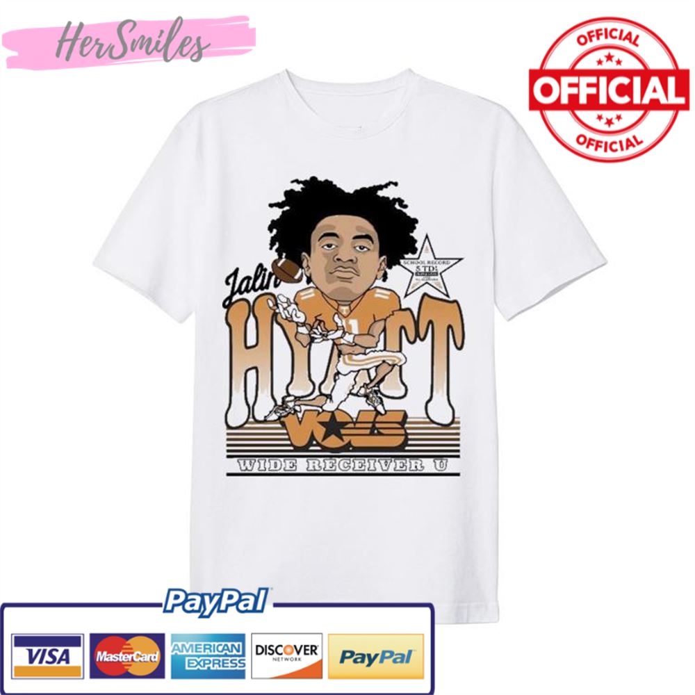 School Record 5 TD’s VOLS Jalin Hyatt Caricature Shirt