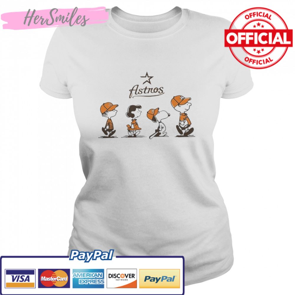 MLB Peanuts Snoopy And Friends Road Houston Astros 2022 Baseball Shirt