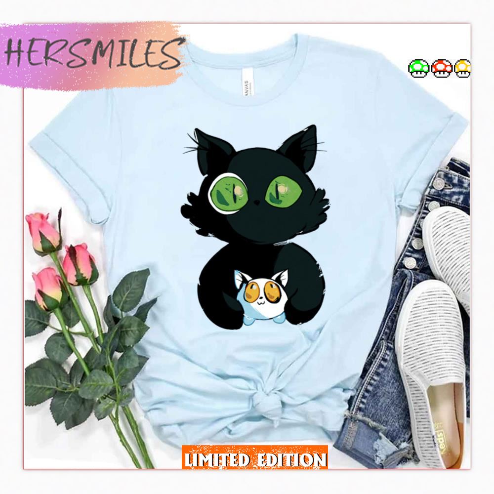 Cute Daijin & Black Cat Suzume Suzume Anime Suzume Iwato Shirt - Hersmiles
